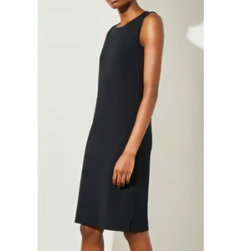 Ming Wang Black Crewneck Knit Tank Dress Size X-Large Sleeveless Pullover